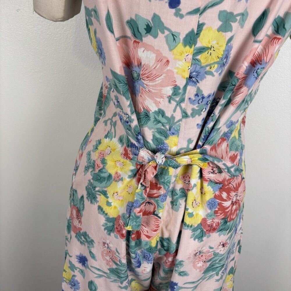 Vintage The Eagle's Eye Floral Jumpsuit Playsuit 80s 90s Shabby Chic Cotton S - Picture 6 of 9